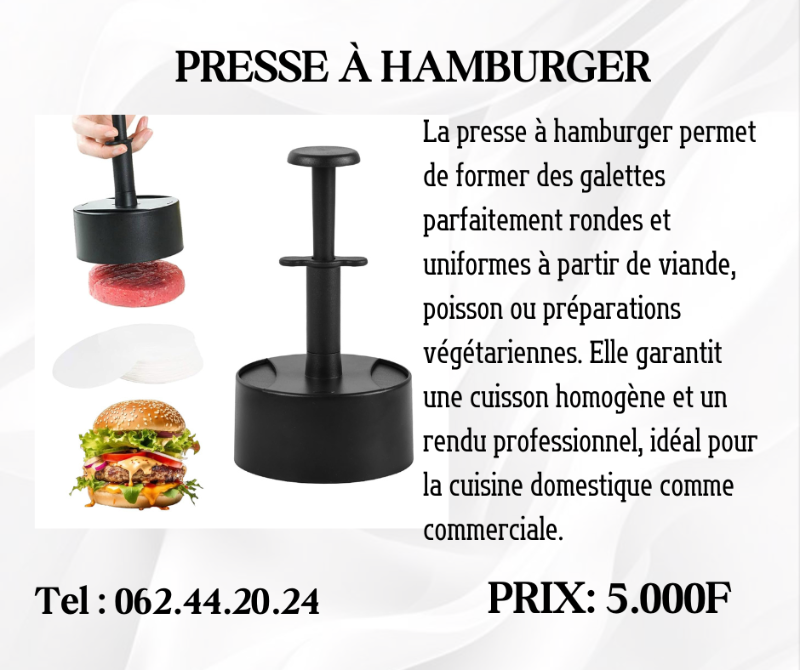 Presse à Hamburger Patty Press