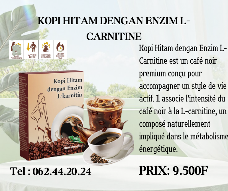 Kopi Hitam dengan Enzim L-Carnitine