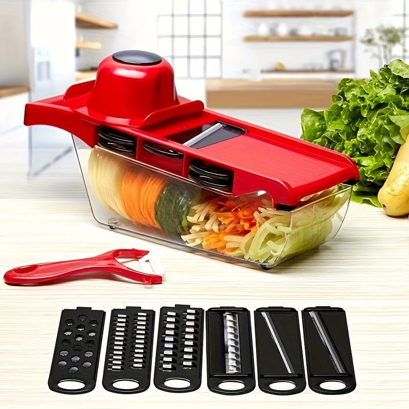 A Brand New 10-In-1 Multifunctional Vegetable Slicer with Upgraded Materials,