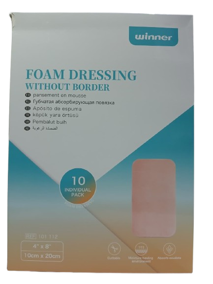 Foam Dressing Without Border 10x20, 5mm