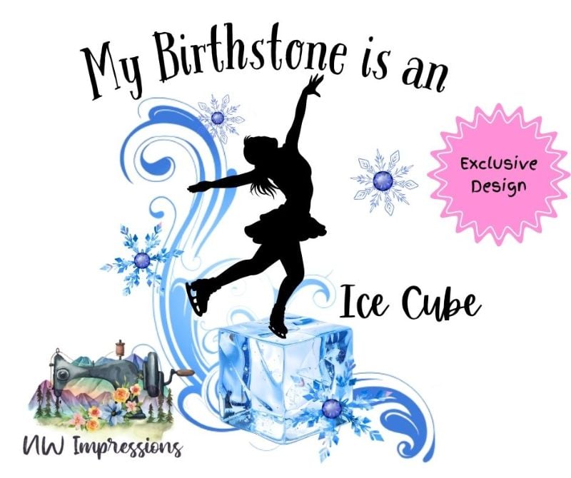 Girls "My Birthstone is an Ice Cube" Ragan Tee