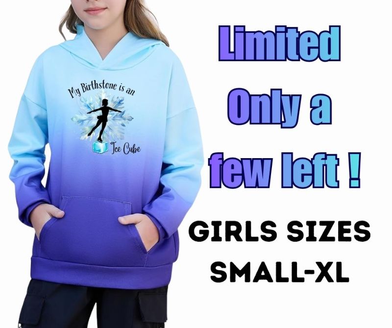 Girls Purple Ombre "My Birthstone is an Ice Cube" Hoodie