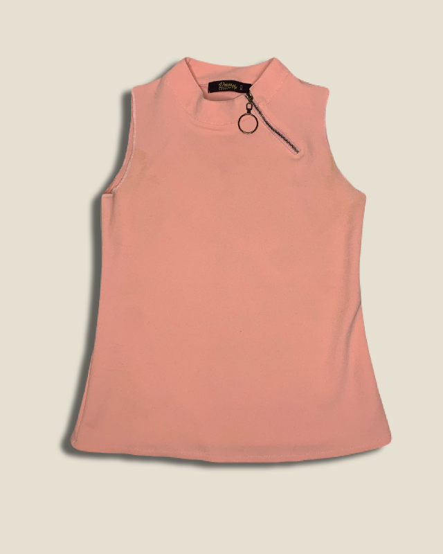 Blusa sin mangas rosada