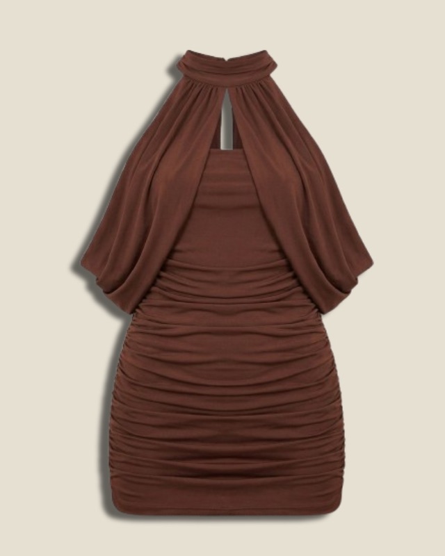Vestido Corto Terracota