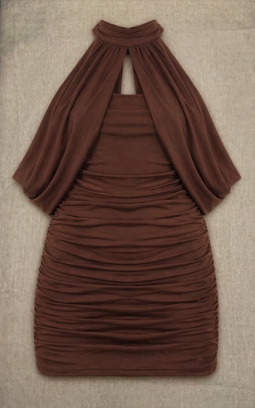 Vestido Corto Terracota