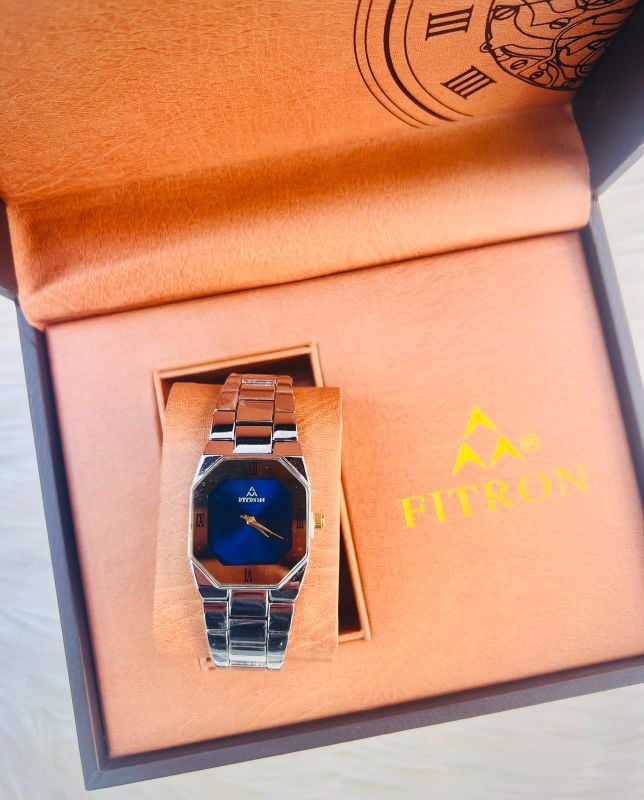 Fitron Elegant Women’s Octagonal Dial Wristwatch - Premium Stainless Steel Collection