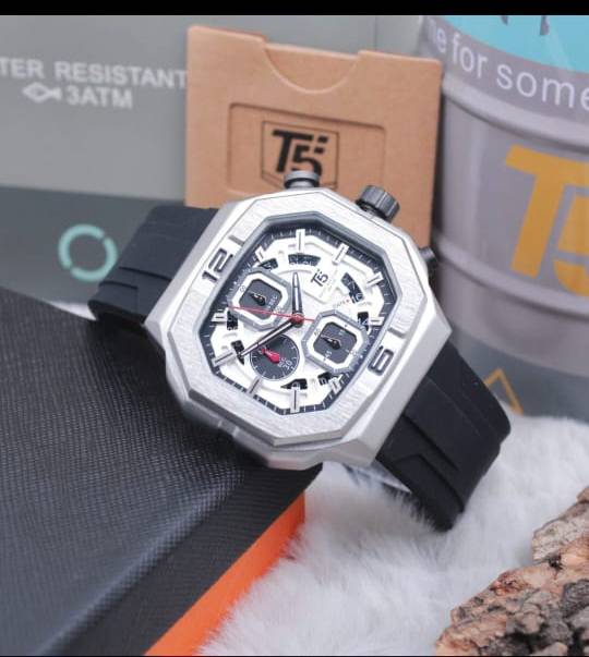 T5 Men's Quartz Chronograph Watch Date Display, Hardlex Glass