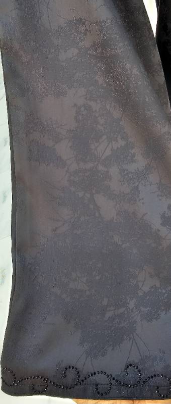 Elegant Dark Grey Abaya With Self-Print