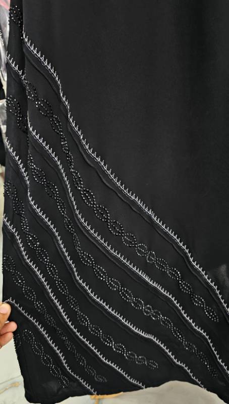 MyBatua Simple Plain Black Nida Abaya