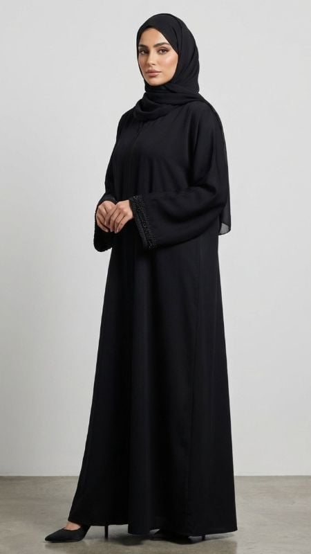 Minimalist Black Occasion Abaya