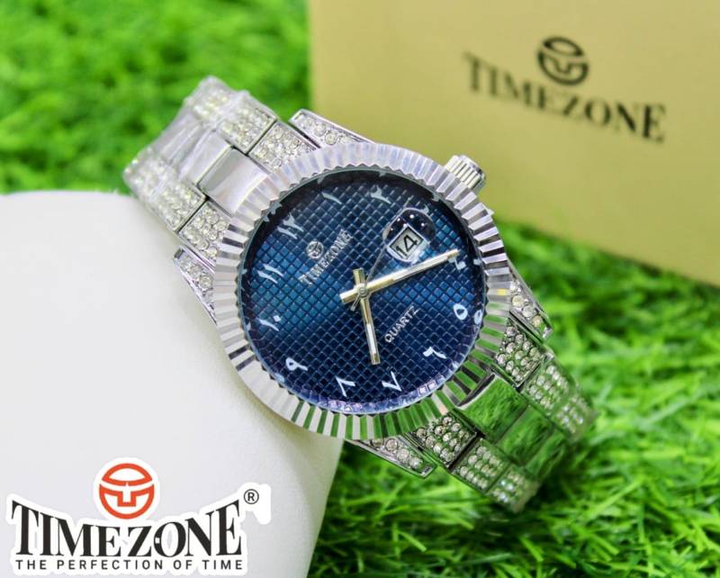 TIMEZONE STONE
ARABIC GENTS METAL WATCH