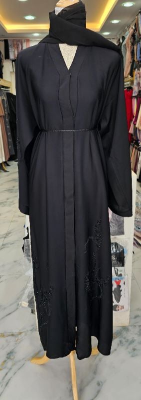 Modest Luxury Black Diba Abaya