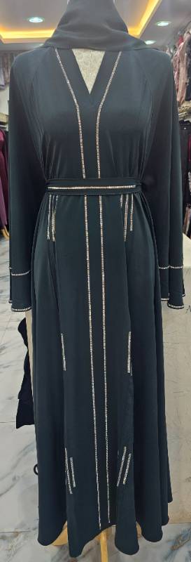 Dark Green Perfection: Elegant Umbrella Abaya