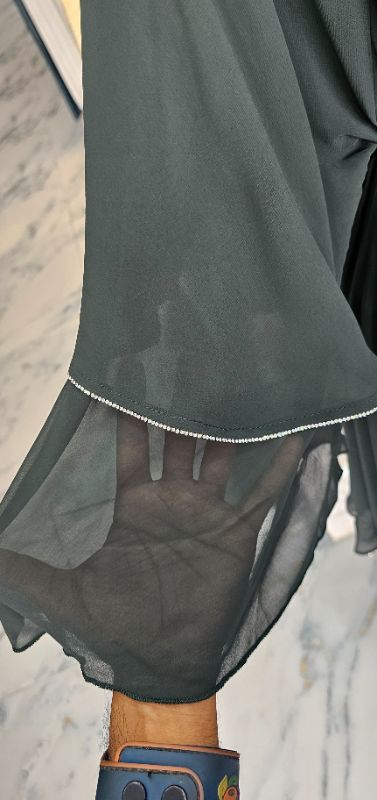 Emerald Dhoop Double Flare Abaya