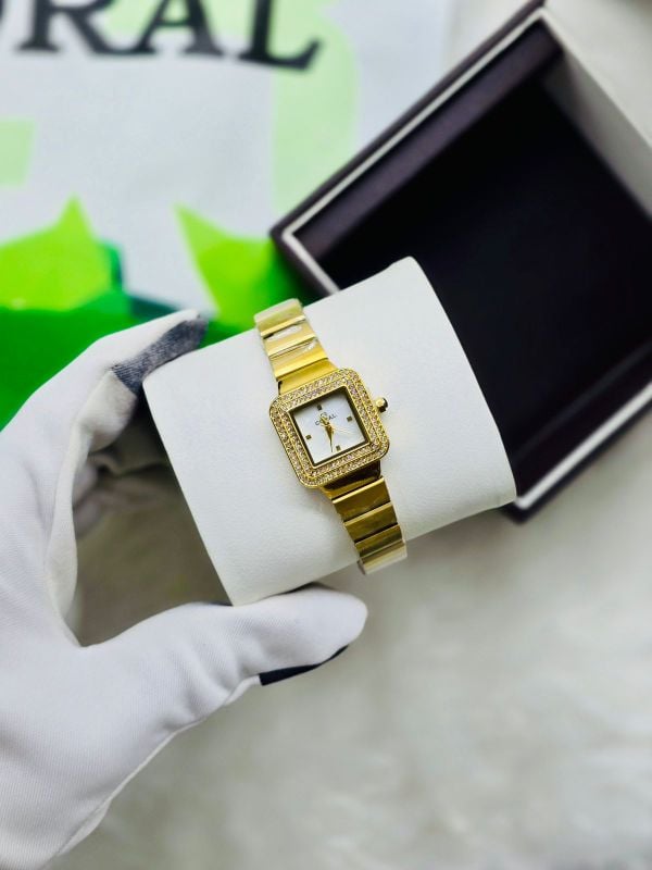 Luxury Wristwear: Mariposa Coral & Fancy Metal Watch — Guaranteed Water Resistance