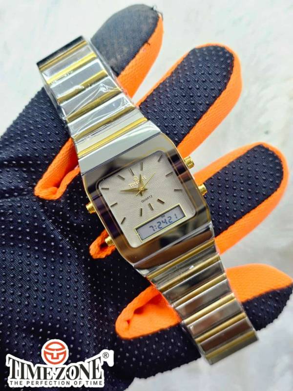 Timezone Executive Watch: Dual Time Metal Water Proof