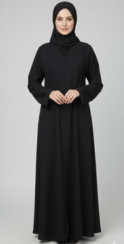 Minimalist Black Occasion Abaya