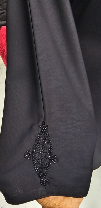 Elegant Black Abay With Intricate Embroidery