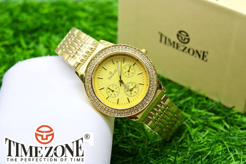 Timezone Unisex Metal Watch Water Resistant 1 Year Warranty