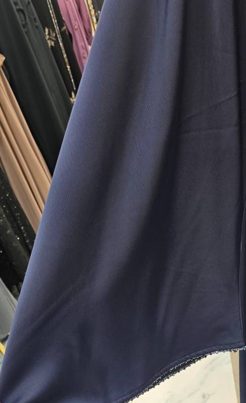Elegance Unfolds:Navy Bloom Abaya