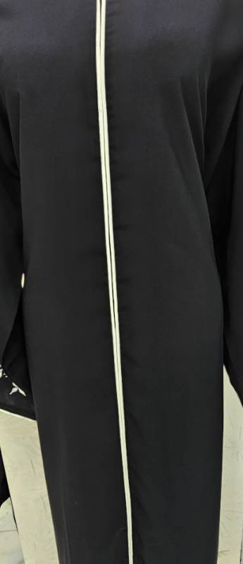 Where Black Meets Beauty:Nida Noir Floral Abaya