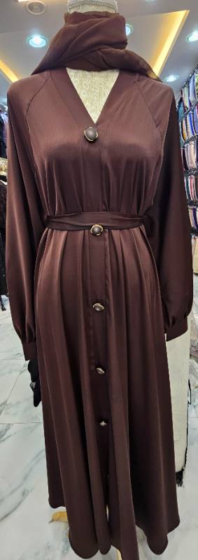 Elegant,Modest,and Chic:Brown Elegance Abaya