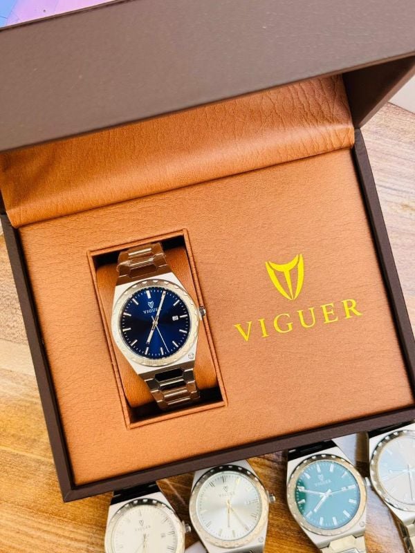Vigour Men's Stainless Steel Water-Resistant Watch | Elegant Wrist Watch