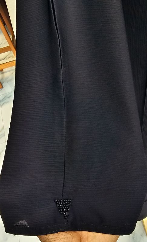 The Pintuck Majesty: Elegant Black Zoom Abaya