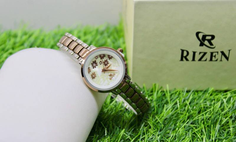 Rizen Ladies Metal Watch Elegant And Water Resistant