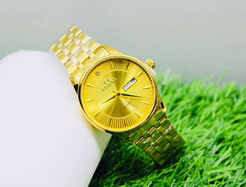 CORAL Men's Durable Metal Watch Elegant Timepiece