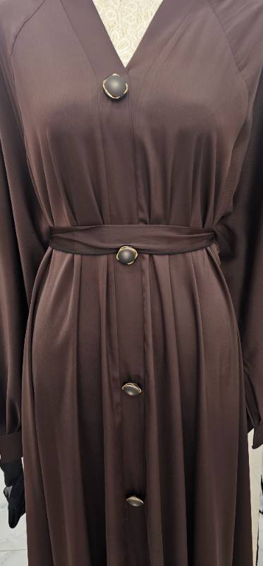 Elegant,Modest,and Chic:Brown Elegance Abaya