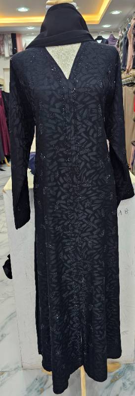 Black Pearl Elegance Modest Luxury Abaya