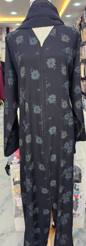 Floral Imprint Modest Abaya