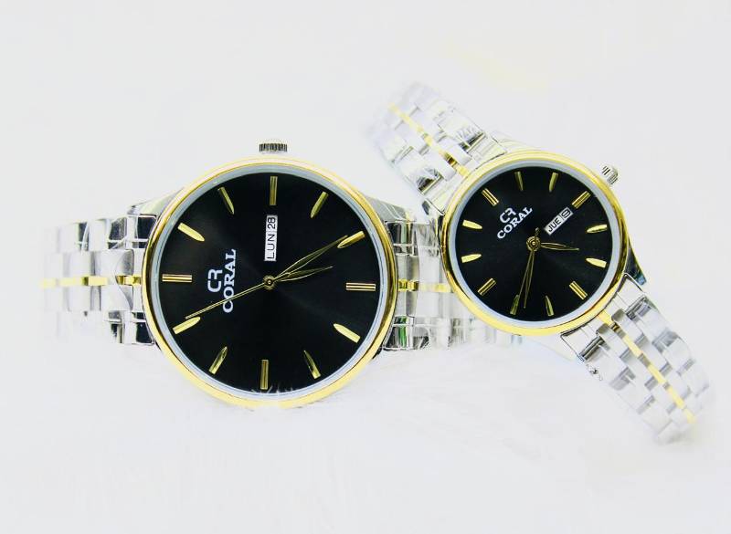 Perfect Pair: Coral Entwined Couple Watch Set
