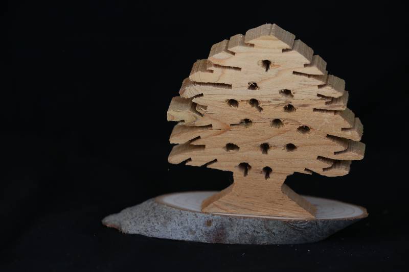 Hand-Carved Wooden Cedar Tree Sculpture
منحوتة شجرة الأرز محفورة يدويًا من الخشب