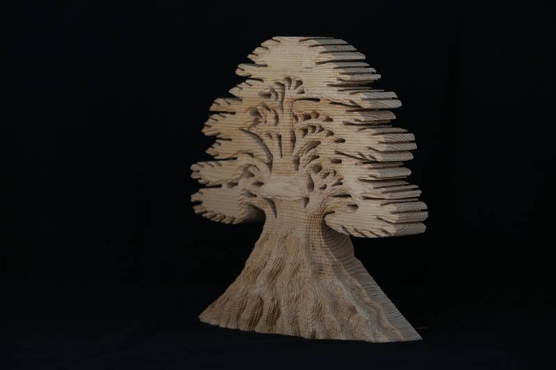 Handcrafted Cedar Wooden Tree Sculpture – Natural Wood Art Decor
منحوتة شجرة ارز خشبية يدوية – ديكور فني طبيعي من الخشب