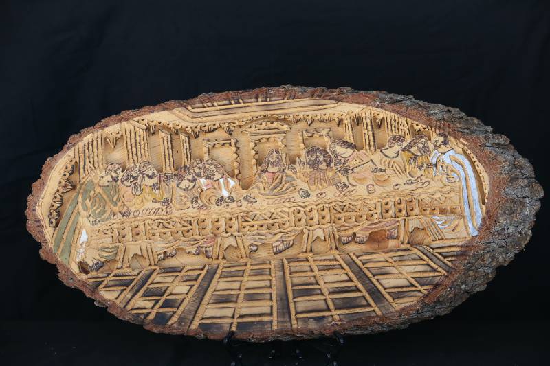 The Last Supper – Hand-Carved Natural Cedar Wood Panel
منحوتة العشاء الأخير – خشب أرز طبيعي محفور يدويًا