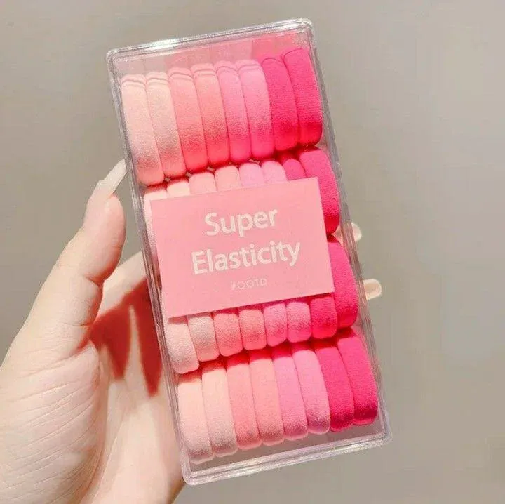Élastiques à cheveux colorés  rose