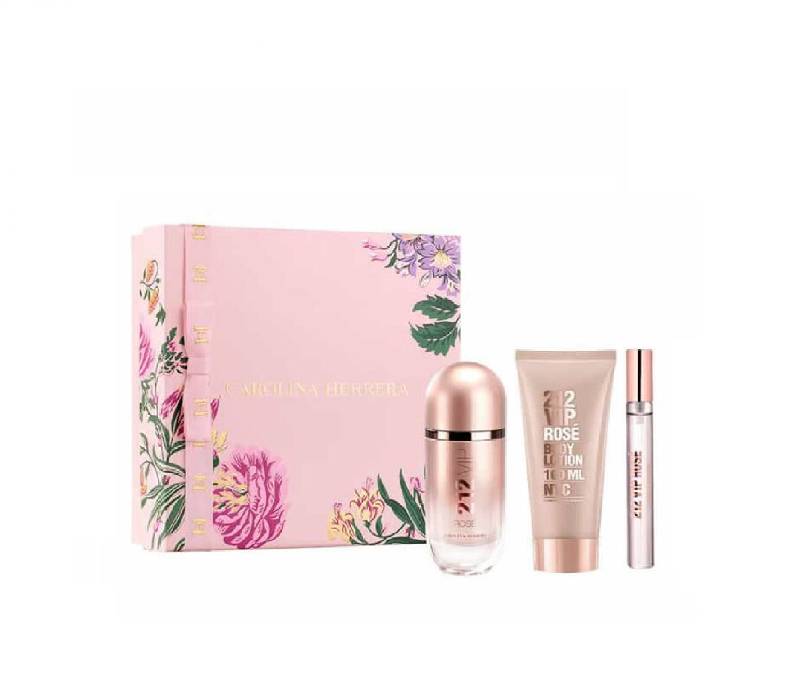 Carolina Herrera 212 VIP Rose Set EDP 80ml, 10ml & BL 100ml