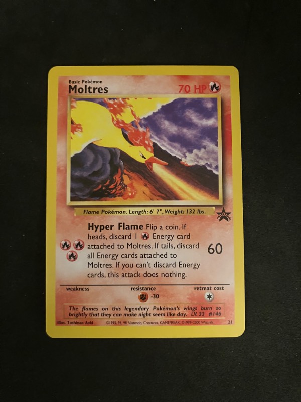 2000 Pokemon Black Star Promo Moltres 21