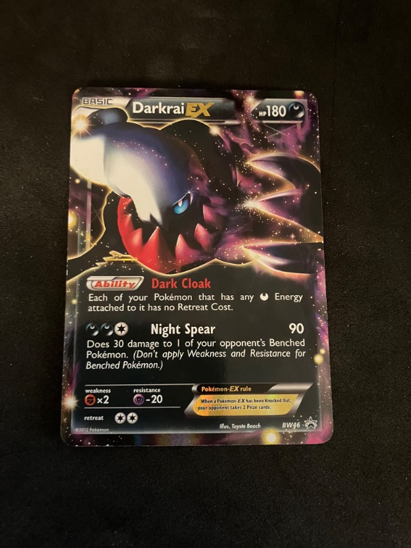 2013 Black and White Pokemon Black Star Promo Darkrai Ex BW46