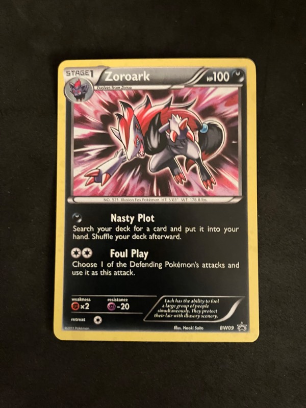 2011 Black and White Pokemon Black Star Promo Zoroark BW08