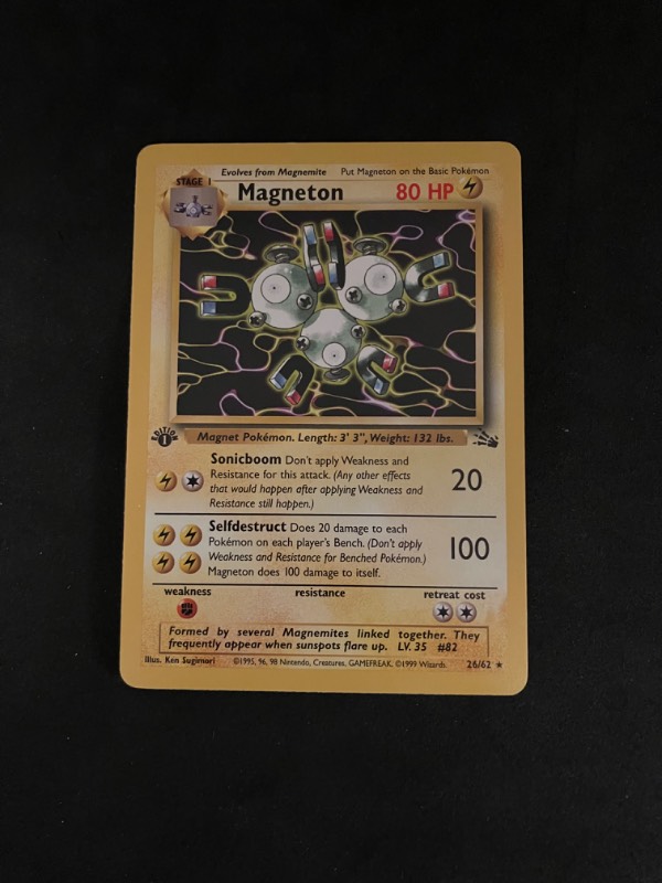 1999 Pokemon 1st Edition Fossil Magneton 26/62