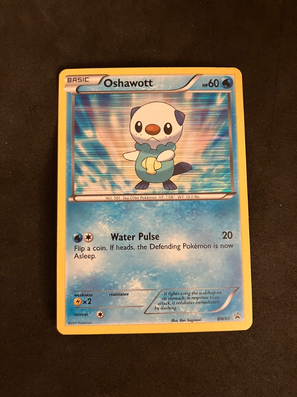 2011 Black and White Pokemon Black Star Promo Oshawott BW03