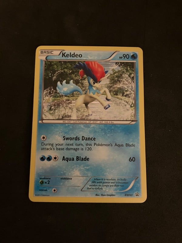 2013 Black and White Pokemon Black Star Promo Keldeo BW60