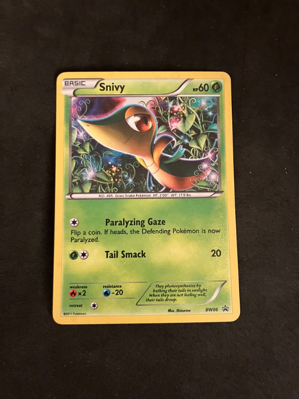 2011 Black and White Pokemon Black Star Promo Snivy BW06