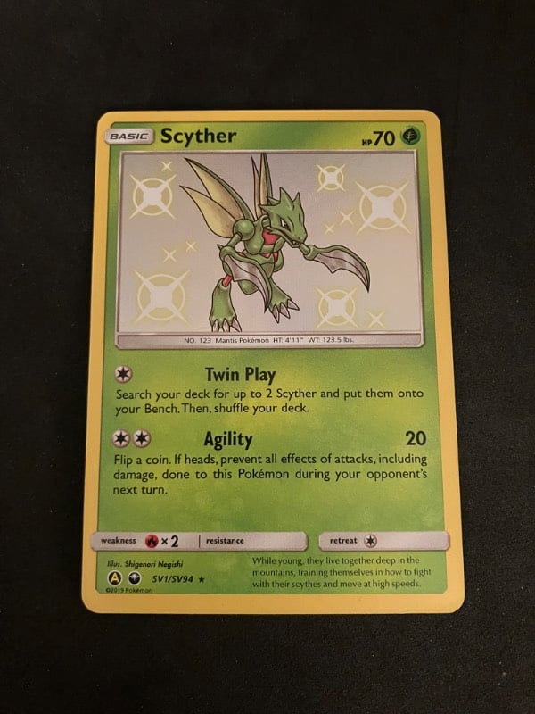 2019 Hidden Fates Shiny Vault Scyther SV1/SV94