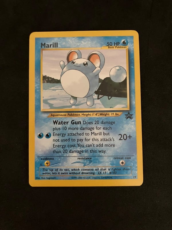 2001 Pokemon Black Star Promo Marill 29