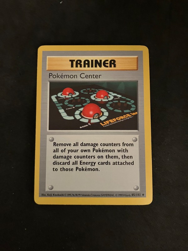 1999 Pokemon Base Set Shadowless Pokemon Center 85/102