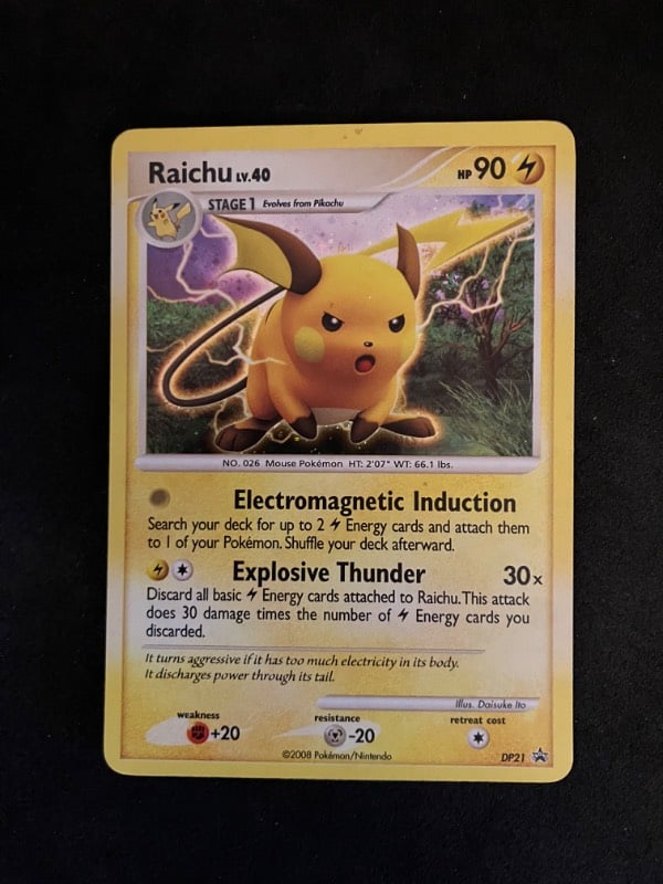 2008 Diamond and Pearl Promo Raichu Lv. 40 DP21